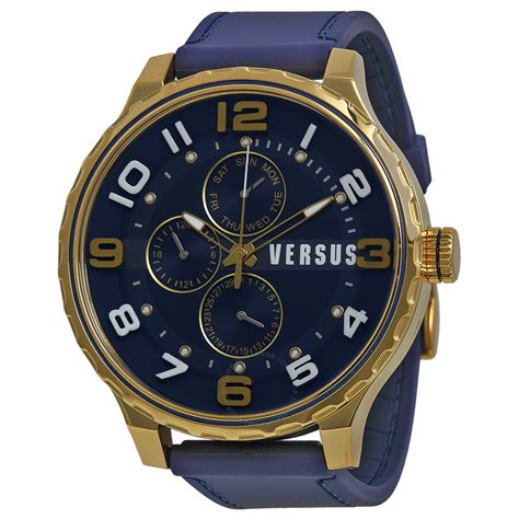 blue versus versace watch|Versace blue dial watch.